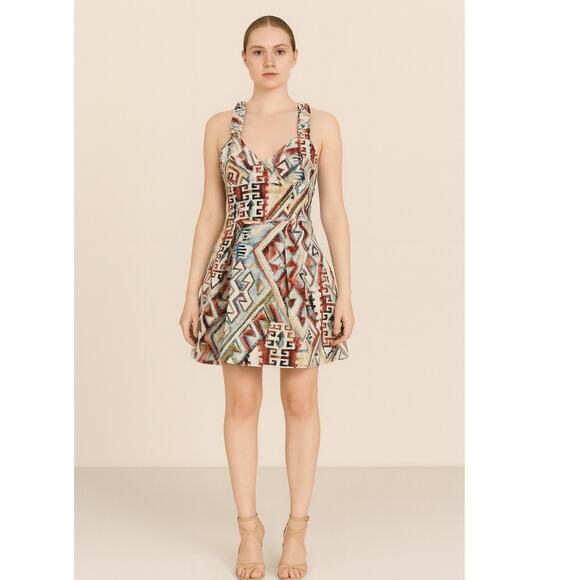 Autumn Adeigbo Keava Tribal Jacquard Mini Dress Size 2 NWOT - Picture 1 of 10